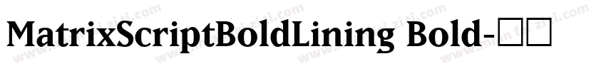 MatrixScriptBoldLining Bold字体转换